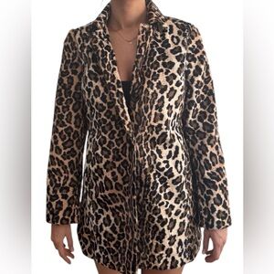Chicos furry leopard jacket brand new with tags